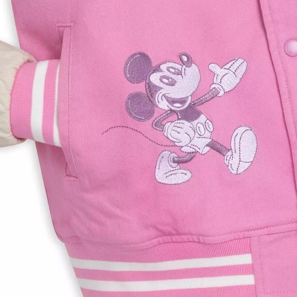 Her Universe Pink and Cream Mickey Mouse Varsity Jacket - Picture 4 of 4